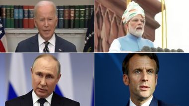 Independence Day 2022: Global Leaders, Including French President Emmanuel Macron, Russian President Vladimir Putin, Others Pour Wishes to India on Its 76th Independence Day