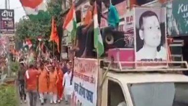 Uttar Pradesh: Hindu Mahasabha Takes out Tiranga Yatra with Nathuram Godse's Photographs on Independence Day 2022 in Muzaffarnagar