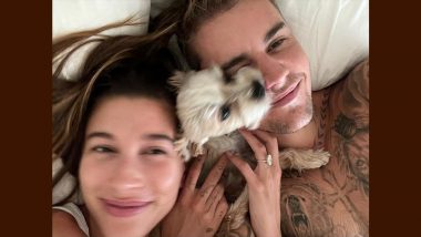 Justin Bieber Shares an Adorable Photo With Wife Hailey Bieber and Pet Dog in Bed