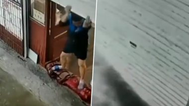 Chinese Man Pulls Down Shutter Door Moments Before Water Flooded His Home; Watch Video