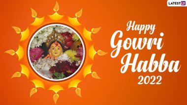 Gowri Habba 2022 Images & HD Wallpapers for Free Download Online: Send Happy Gowri Ganesha Festival Greetings, WhatsApp Stickers, Facebook Messages and SMS to Loved Ones