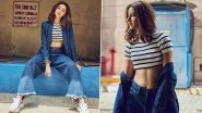 Ananya Panday Flaunts Classic Chic Style in Hot Printed Crop Top and Denims; View Pics of Liger Actress