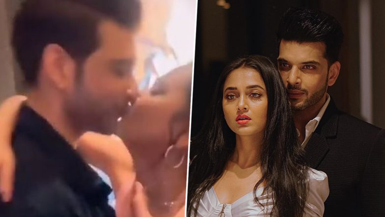 Karan Kundrra and Tejasswi Prakash Spotted Kissing and Getting Intimate at Vanessa Walia’s Birthday Bash! (Watch Video)