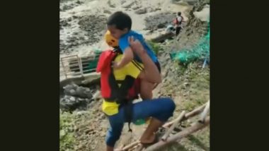 Uttarakhand: SDRF Rescues People Trapped in Pauri Garhwal Resort Amid Heavy Rain (Watch Video)