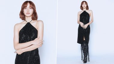 BLACKPINK’s Lisa Raises the Oomph Factor in Black Shimmery Dress and Stylish Long Boots; View Pics