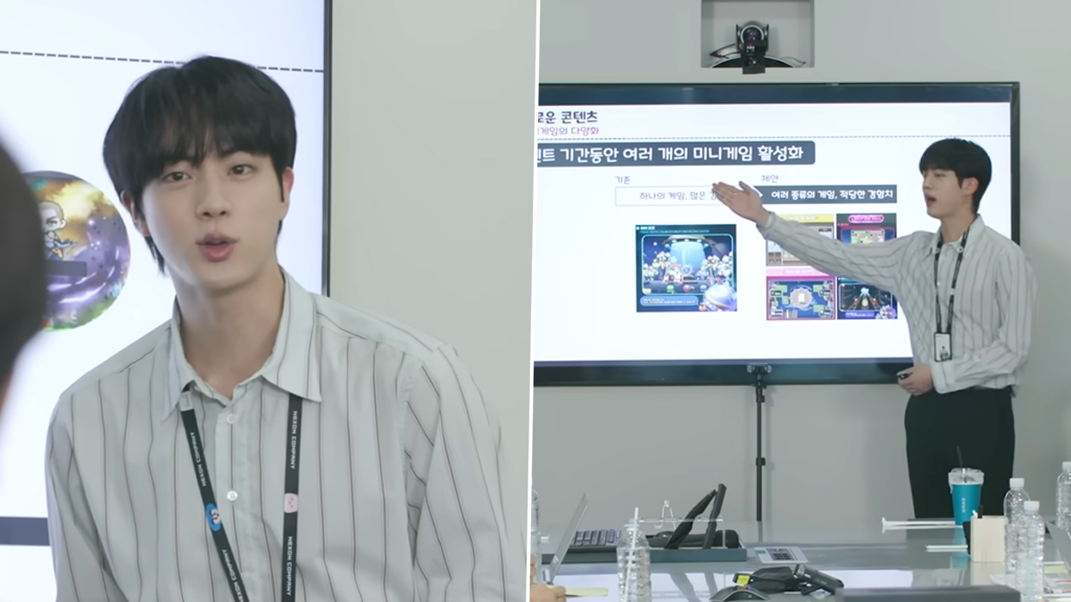 BTS Jin changes jobs for Maple story's: 'Office Warrior Kim Seok Jin