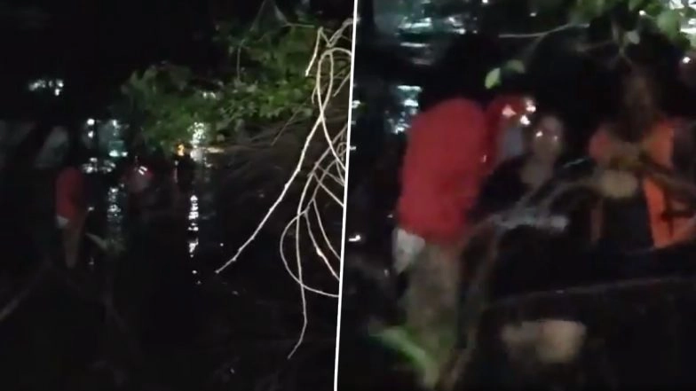 Five of Family Rescued in Pune After Car Gets Stuck on Flooded Riverside Road