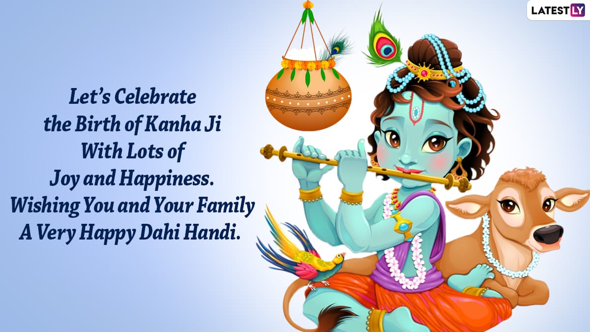 Dahi Handi 2022 Wishes and Janmashtami Greetings: Send Lord ...