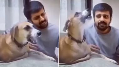 Dog 'Sings' With Man In This Funny Viral Video And It's The Best Thing to Watch on International Dog Day 2022!