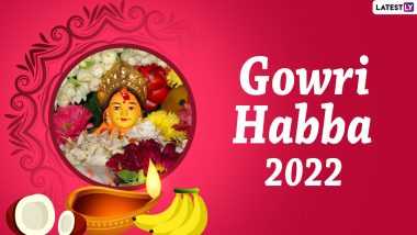 Happy Gowri Habba 2022 Images & Gowri Ganesha Habbada Shubhashayagalu HD Wallpapers for Download: Celebrate Swarna Gowri Festival With Family and Friends