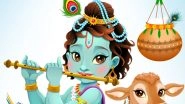 Dahi Handi 2022 Wishes, Krishna Janmashtami Greetings & Lord Krishna Images for Gokulashtami