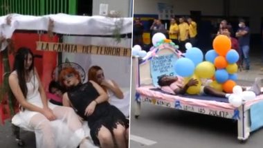 World Laziness Day 2022: Colombians Parade on the Streets of Itagüí Reclining on Their Beds To Celebrate the Day in Lazy Style!