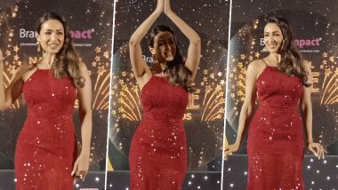 Malaika Arora Is a Sight to Behold As She Dances to Her Song ‘Chaiyya Chaiyya’ in Shiny Red Gown (Watch Video)