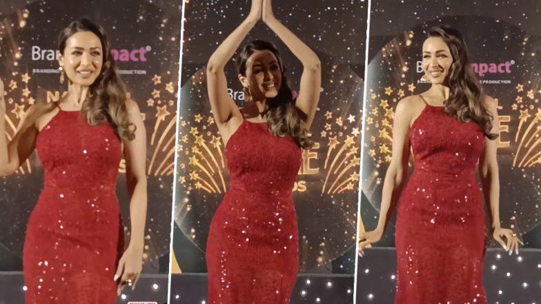 Malaika Arora Is a Sight to Behold As She Dances to Her Song ‘Chaiyya Chaiyya’ in Shiny Red Gown (Watch Video)