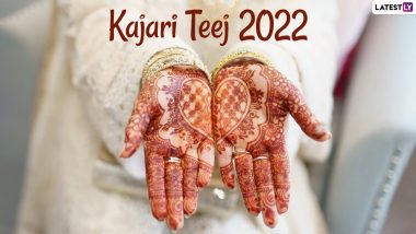 Last-Minute Mehndi Designs Kajari Teej 2022: Beautiful Henna Patterns for Front and Back Hands To Apply for Badi Teej Celebrations