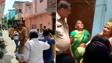 Video: Cast Out of House Over Dowry Dispute, Cops Bring Bulldozer to Help Woman Enter In-Laws Home in Uttar Pradesh’s Bijnor