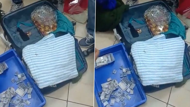 Man With Foreign Currency Worth Rs 41 Lakh, Hidden In Lehanga Buttons, Caught by CISF At Delhi Airport (Watch Video)