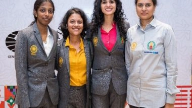 Sports News | Indian Women Clinch Historic First-ever Medal at 44th Chess Olympiad; Bronze in Open Section