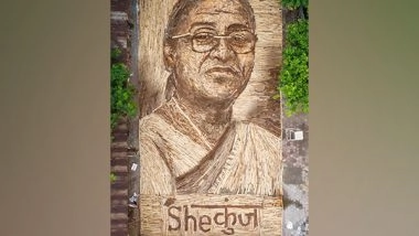 India News | Artists from Indore Create Wood Artwork of President Droupadi Murmu