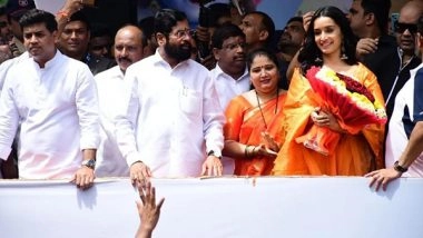 Entertainment News | Janmashtami 2022: Shraddha Kapoor Celebrates Dahi Handi with Maharashtra CM Eknath Shinde