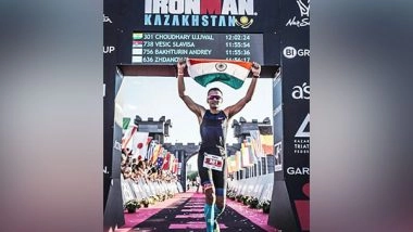Sports News | Indian Navy Congratulates Lt Ujjwal Chaudhary for His Performance in Ironman Triathlon