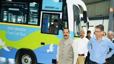 India News | Jitendra Singh Unveils India's First Indigenously Developed Hydrogen Fuel Cell Bus in Pune
