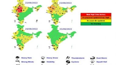 India News | Madhya Pradesh: IMD Issues Red Alert for Heavy Rainfall in 39 Districts
