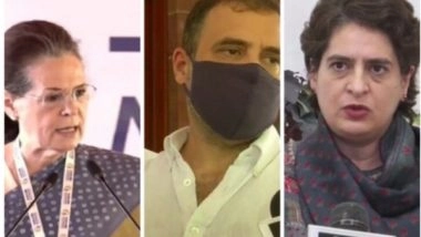 India News | Sonia Gandhi to Travel Abroad Today for Medical Check-up Along with Rahul, Priyanka