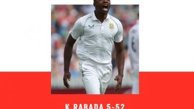Sports News | Latest Ranking Update by ICC Sees South African Bowling Spearhead Rabada Move to Third Spot