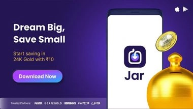 Business News | KPMG and HSBC Report Ranks Jar, India's First Micro-savings Platform, Among the 'Leading 100 Emerging Giants in Asia Pacific'