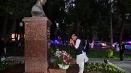 World News | Rajnath Singh Pays Tribute to Former Indian PM Lal Bahadur Shastri in Tashkent