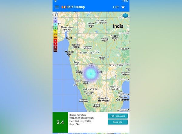 India News | Earthquake of Magnitude 3.4 Hits Kolhapur in Maharashtra