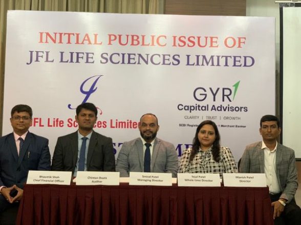 Business News | JFL Life Sciences Limited SME IPO - NSE Emerge Opens on 25th August 2022; Intends to Raise Rs 1,816.58 Lakhs Through 29,78,000 Equity Shares - Vimarsana News