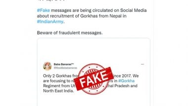 India News | Indian Army Cautions Against Fake Messages About Recruitment of Gurkha Soldiers