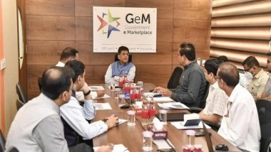 Business News | Minister Piyush Goyal Reviews Progress of Government E-Marketplace