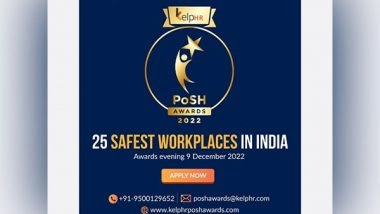 Business News | Registrations Now Open for the KelpHR PoSH Awards 2022