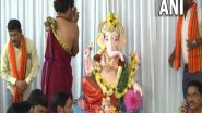 India News | Ganesh Idol Installed at Eidgah Ground in Karnataka's Hubbali-Dharwad After HC Order