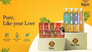 Business News | English Cricketer and World Cup Winning Bowler Liam Edward Plunkett Launched New Dogsee Products - Dogsee Veda and Dogsee Gigabites