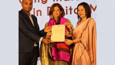 Business News | Rising Social Media Star Unnati Malharkar Felicitated by the Government of India