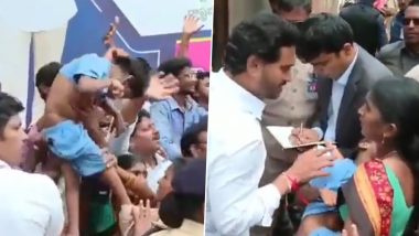 Man With Golden Heart: AP CM YS Jagan Mohan Reddy Stops Convoy To Enquire About Child's Health; Orders Collector To Get Her Work Done