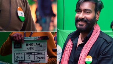 Bholaa: Ajay Devgn Shares Sneak-Peek of Independence Day Celebrations on the Sets of His Next (Watch Video)