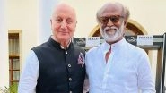Anupam Kher Is All Smiles As He Poses With &lsquo;Dost&rsquo; Rajinikanth at Rashtrapati Bhavan (View Pics)
