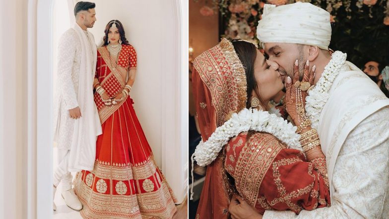 Arjun Kanungo Marries Carla Dennis: Couple Seal Their Wedding With a Passionate Kiss (View Pics)