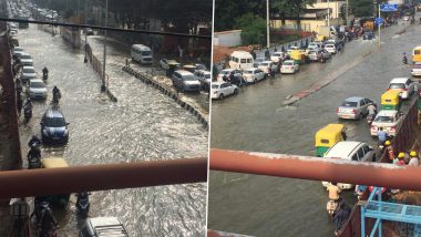 Bengaluru Rains: Outer Ring Road, Other Streets Turn Rivers As Incessant Rainfall Brings India’s IT Capital to a Halt; Check Images and Videos of Inundated Roads