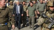 Ukraine Independence Day 2022: UK PM Boris Johnson, Ukrainian President Volodymyr Zelensky Walk on Streets of Central Kyiv (See Pics)