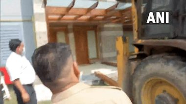 Uttar Pradesh: Bulldozers Demolish Illegal Construction at Home of Shrikant Tyagi Who Misbehaved with Woman at Noida Society