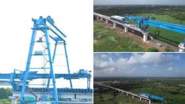 Bullet Train: Ministry of Railway Shares Video of Successful Completion of First 1 KM of Continuous Viaduct; Watch Video