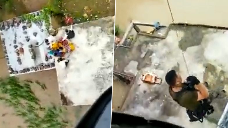 Rajasthan Rains: Indian Air Force Launches Rescue Mission, Evacuates 13 People Stranded on Rooftop Due to Flash Flood in Baran District; Watch Video