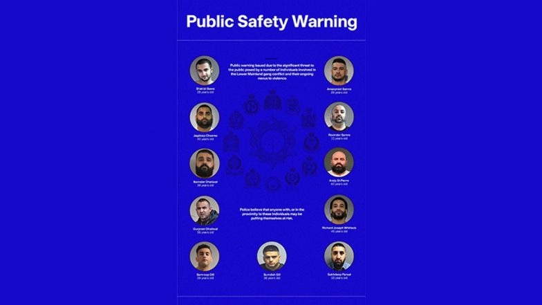 9 Indian-Origin Men on Most Violent Gangster List of Canada Police
