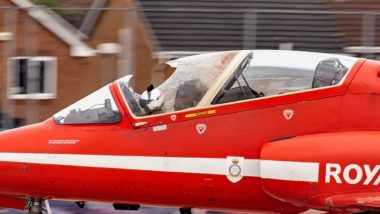 UK Air Force Aerobatic Team's Jet Suffers Bird Hit at Rhyl Air Show in Denbighshire; Cockpit Canopy Smashed (Watch Video)